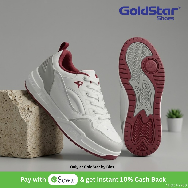 Goldstar AX-6A Men's Casual Retro Sneakers – White & Red