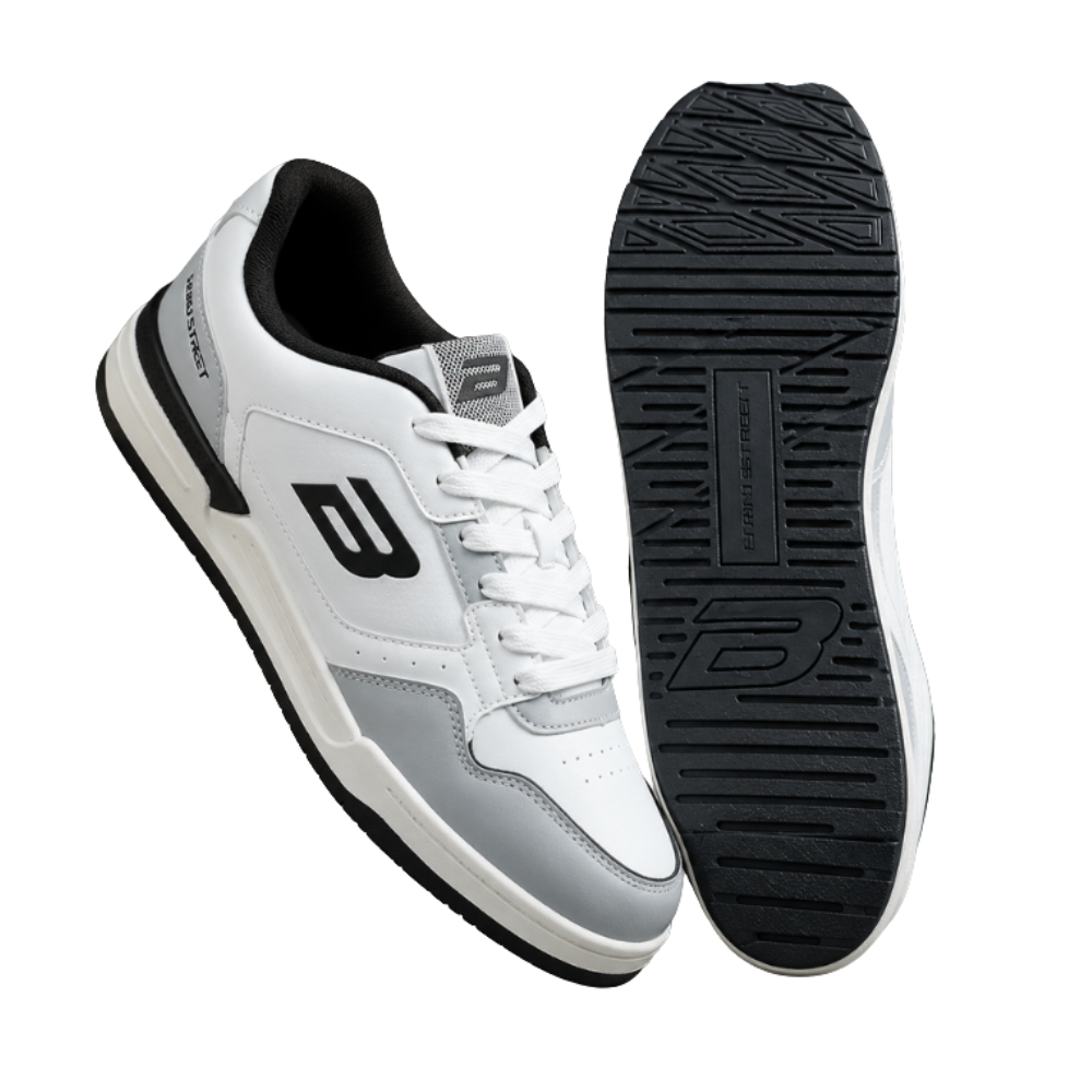 Goldstar Lior-04 Casual Lace-Up Sneakers for Men – Retro Streetwear Walking Shoes (Grey/Black)