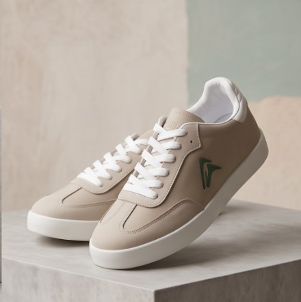 Goldstar 112LV Casual Sneakers for Women"s – Beige Lightweight Daily Wear Lace-Up Shoes