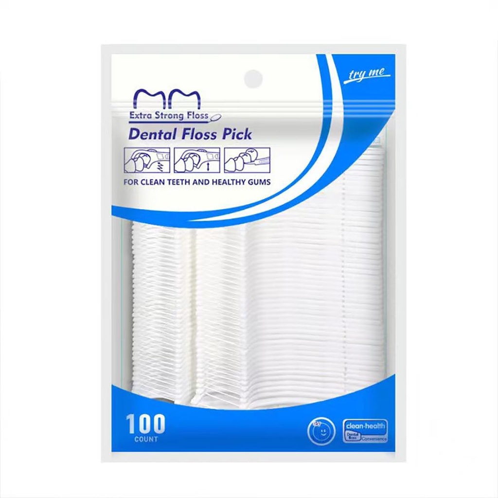 Dental Floss Pick 100Pcs-A-403