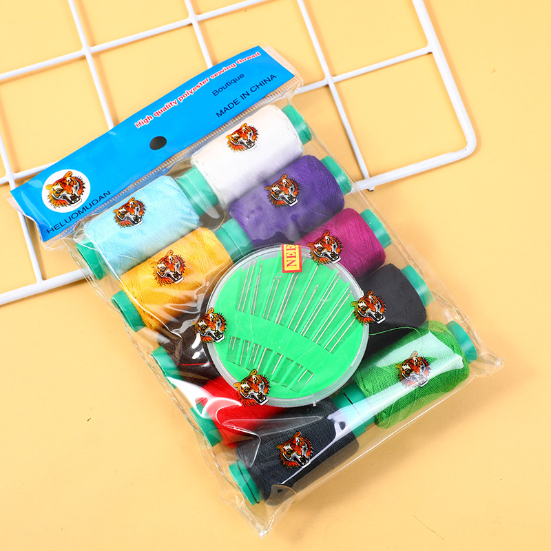 3-Pack Ten-Color Thread with Needle Set | Sewing Kit, Thread Set