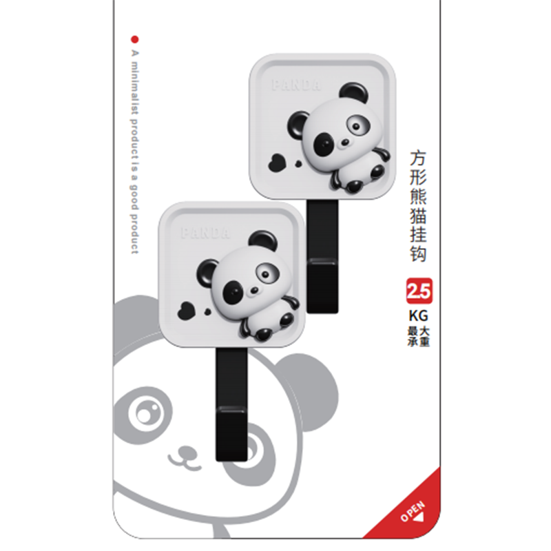 Square Panda Hook 2Pcs