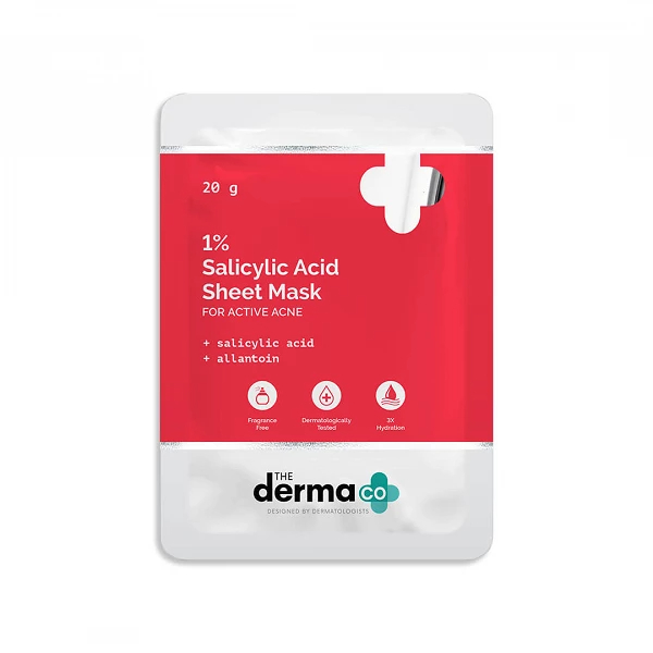 Derma Co. 1% Salicylic Acid Face Serum Sheet Mask