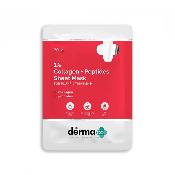 Derma Co. 1% Collagen + Peptides Face Serum Sheet Mask