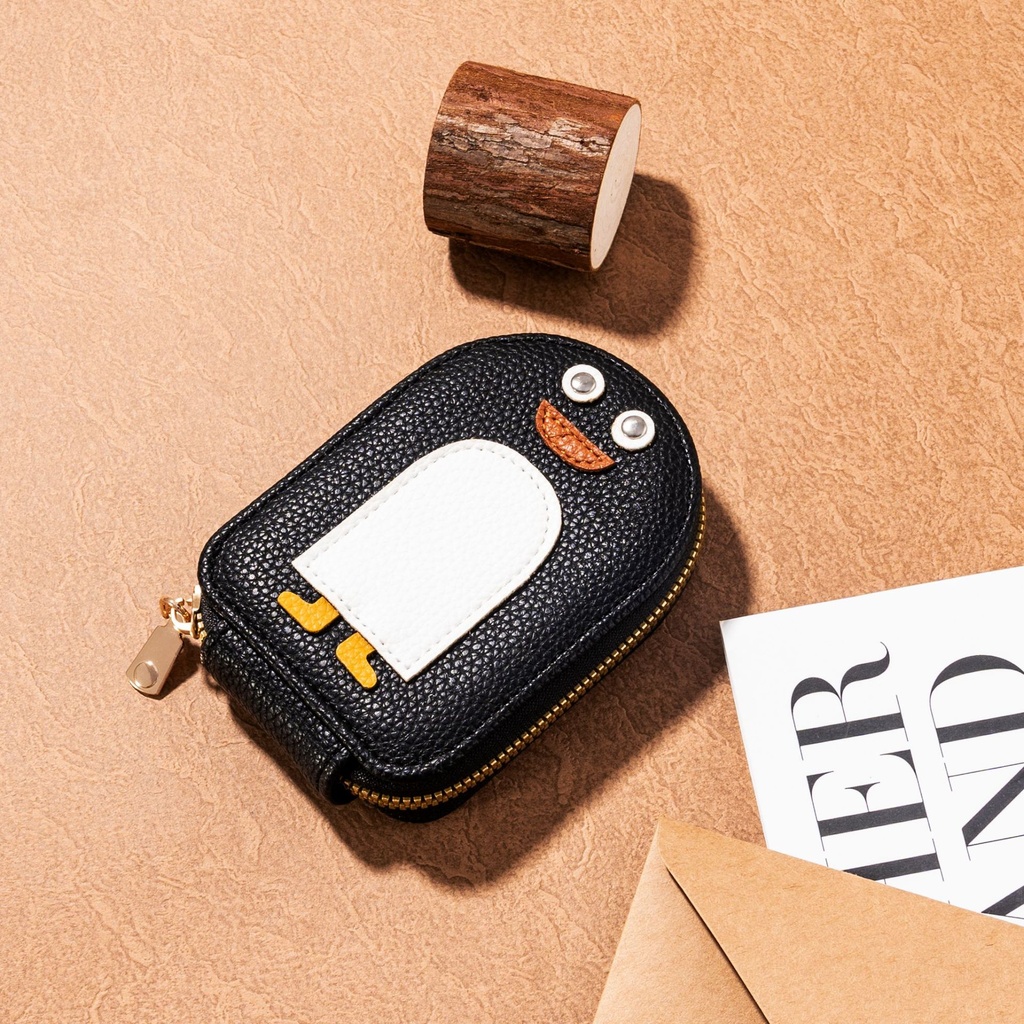 Cartoon Penguin Compact Card Holder