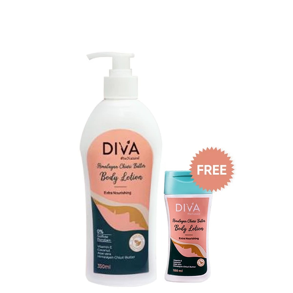 Buy Diva Himalayan Chiuri Butter Body Lotion 350ml And Get Diva Himalayan Chiuri Butter Body Lotion 100ml For Free