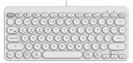 Fashionable Mini Wired Keyboard  Model