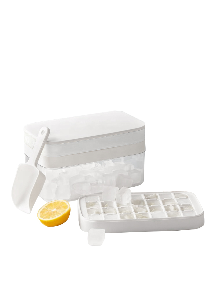 Ice Cube Bin with Scoop and Tray