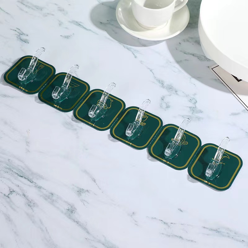  Non-Punching Crystal Seamless Hook-Pck of 6