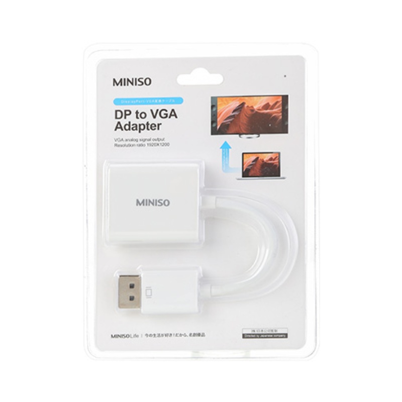 DP to VGA Adapter ( White )