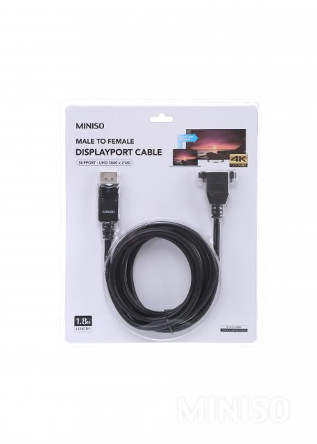 Display Port Cable Male to Female 1.8m (Black)