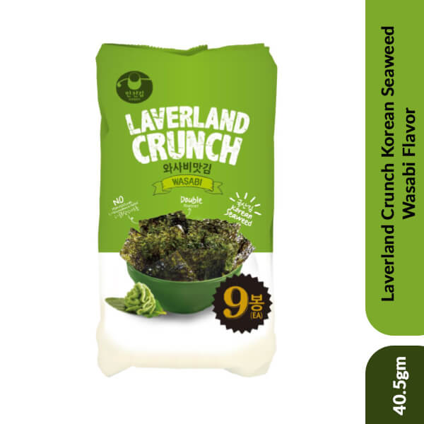 Laverland Crunch Korean Seaweed Wasabi Flavor 40.5gm