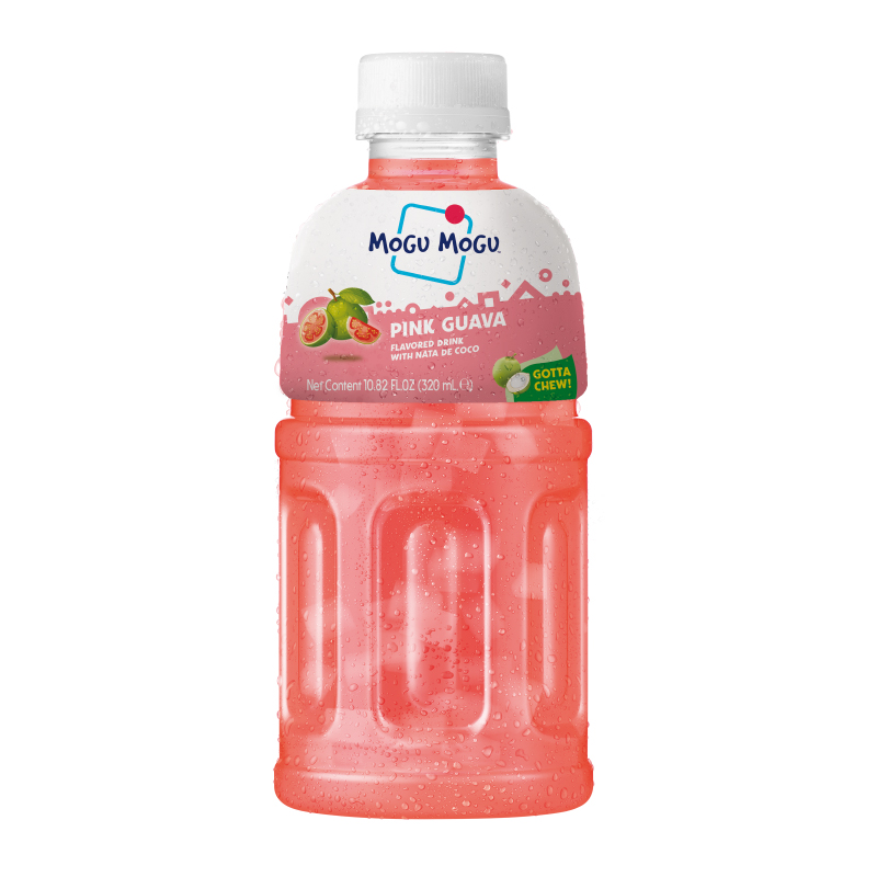 Mogu Mogu Pink Guava Flavored Drink with Nata De Coco 320 ml