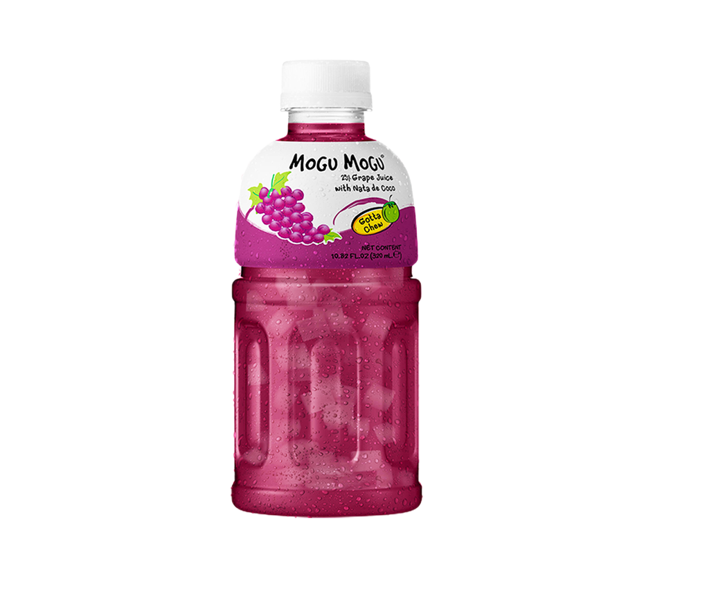 Mogu Mogu Grape Flavored Drink with Nata De Coco 320 ml