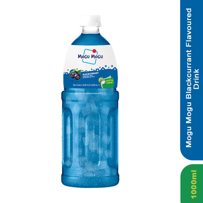 Mogu Mogu Blackcurrant Flavored Drink with Nata De Coco 1000 ml