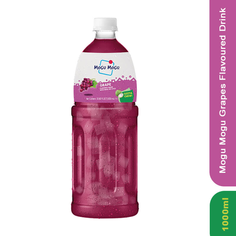 Mogu Mogu Grape Flavored Drink with Nata De Coco 1000 ml