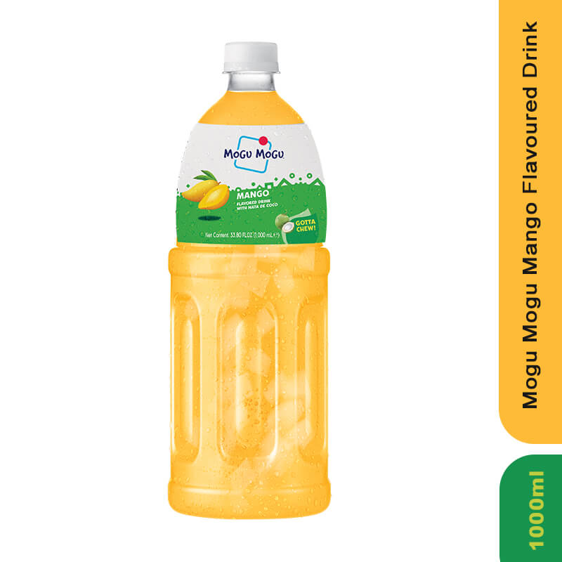 Mogu Mogu Mango Flavored Drink with Nata De Coco 1000 ml