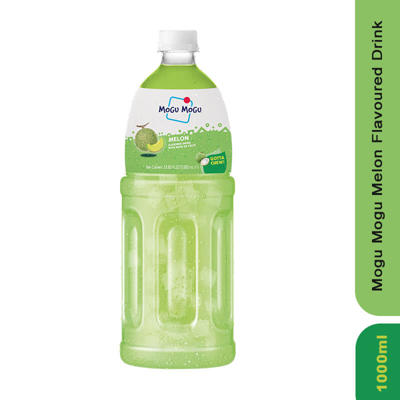 Mogu Mogu Melon Flavored Drink with Nata De Coco 1000 ml