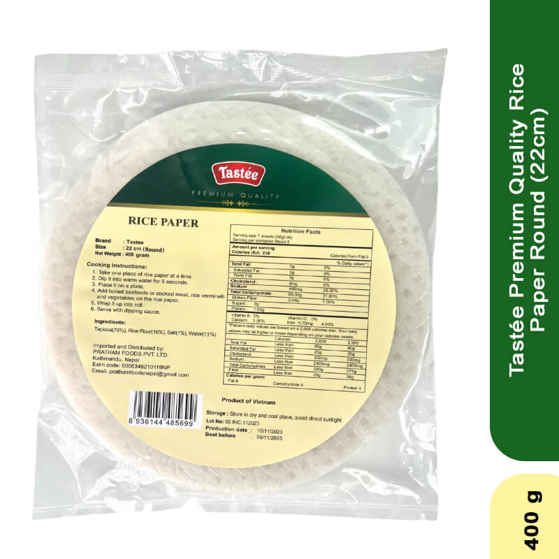 Tastée Premium Quality Rice Paper Round (22cm) 400gm