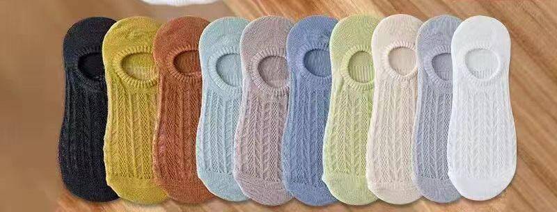 Cotton Knit No-Show Socks