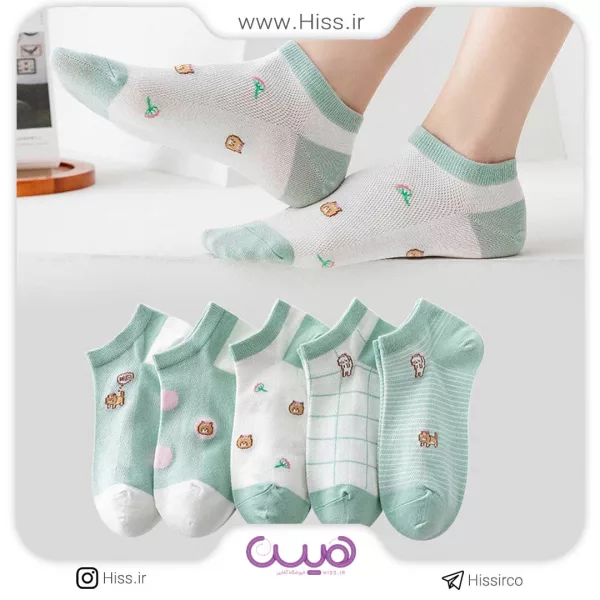  Cute Cartoon Bear Pattern Socks