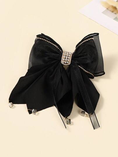 Exquisite Korean Style Bow Oragnza Hair Clip