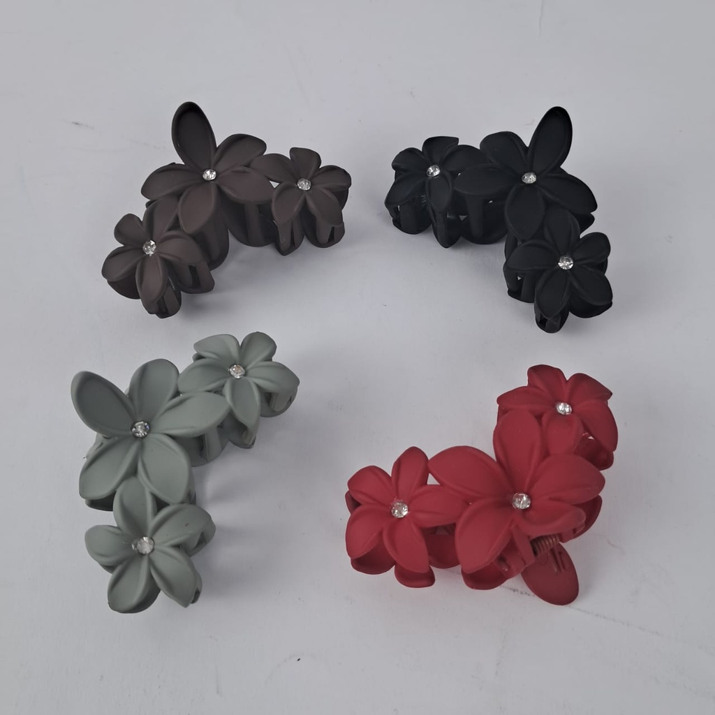 Small Frosted Flower Hair Clip