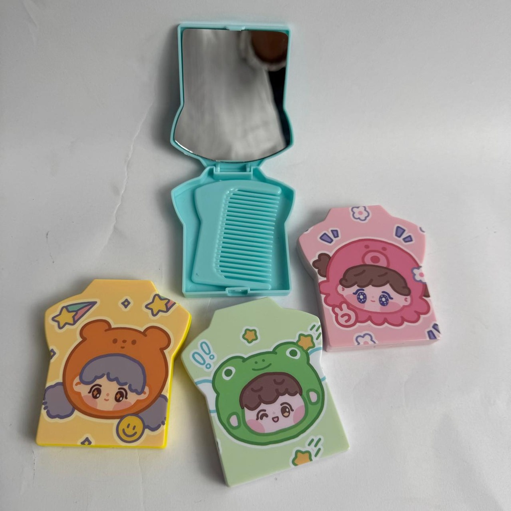 Hair Comb With Mirror Set