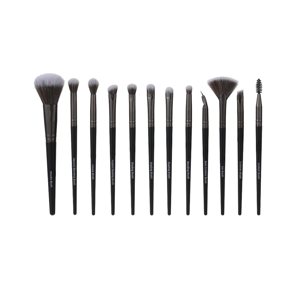 Miniso Premium Classic Makeup Brush Set (12 pcs)(Black)