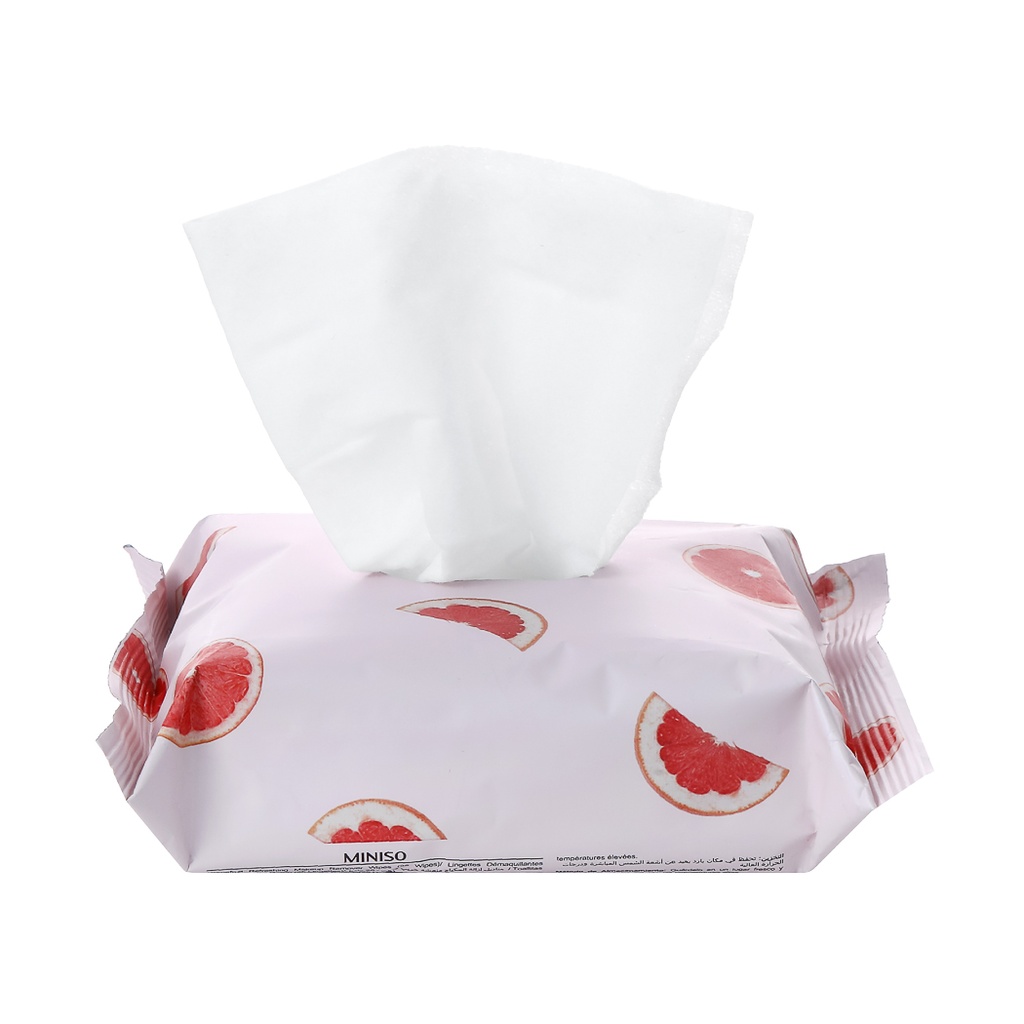 MINISO Grapefruit Refreshing Makeup Remover Wipes (25 Wipes)