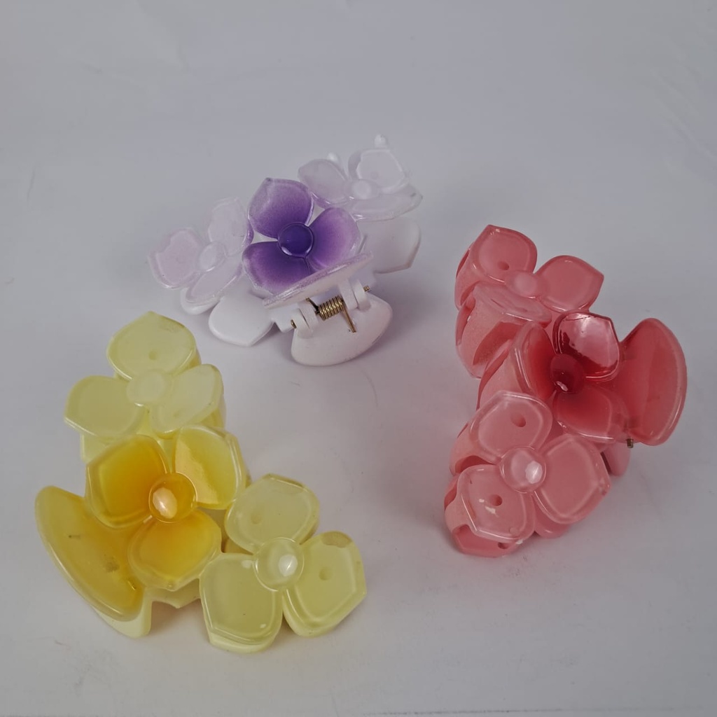 Petal-adorned barrettes