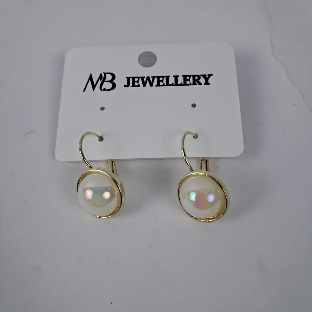 Simple Pearl Hoop Earring