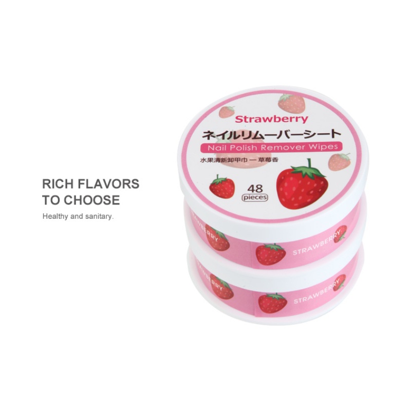 Nail Polish Cleansing Wipes(Strawberry Fragrance)