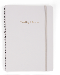 Monthly Plan Wirebound Book (80 Sheets)(Gray)