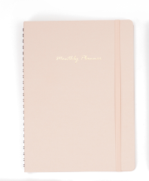 Monthly Plan Wirebound Book (80 Sheets)(Pink)