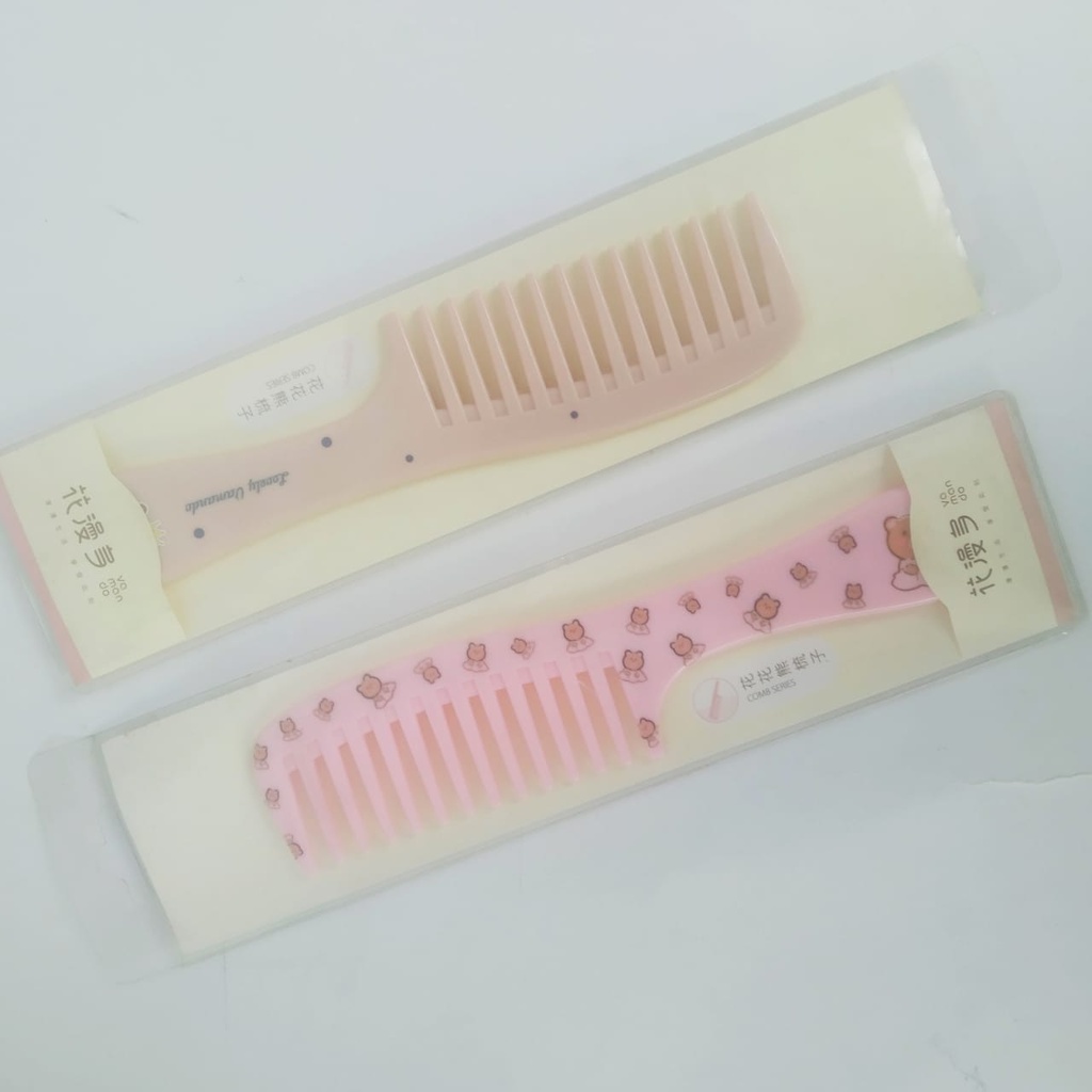 Cute Pink Printed Comb