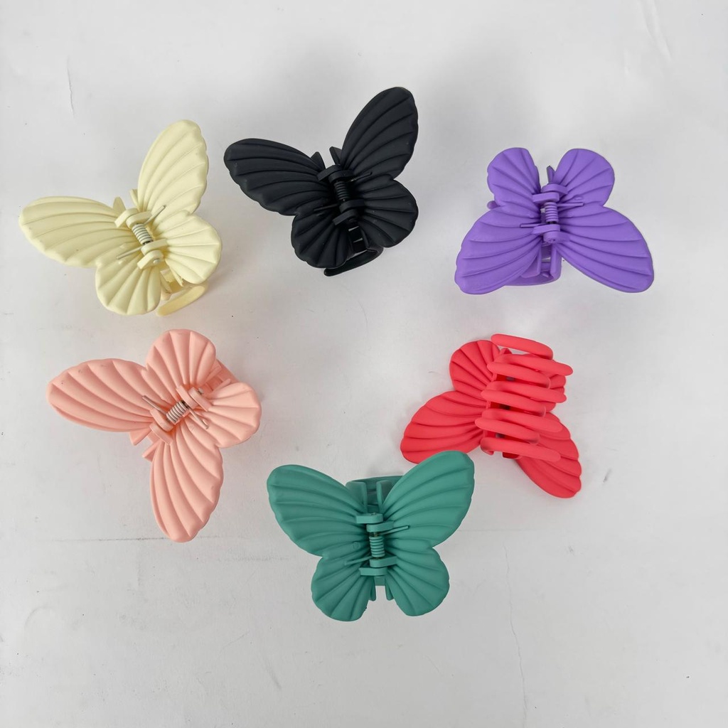 Large Frosted Butterfly Hair Claw Clip