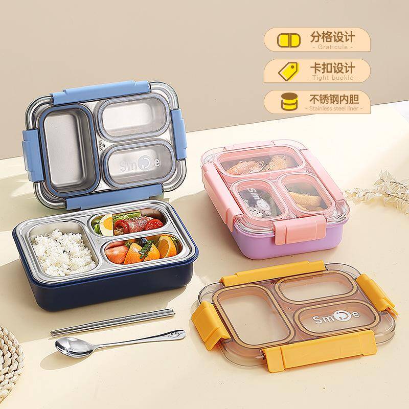 3-Compartment Portable Lunch Box | Food Container, Lunch Box