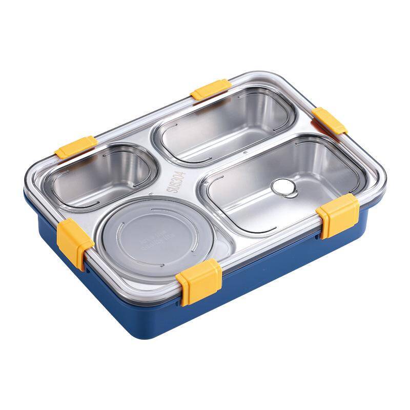 304 Stainless Steel Lunch Box (4 Boxes) (900Ml)