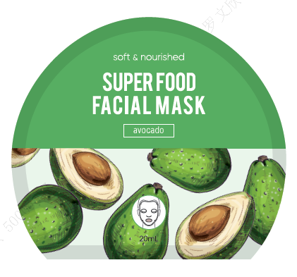 Super Food Facial Sheet Mask(Avocado)