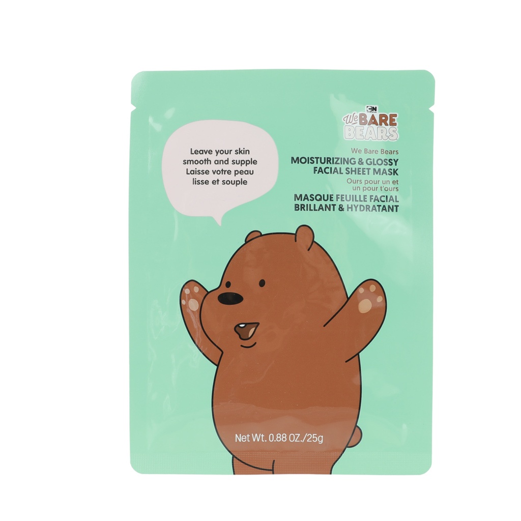 We Bare Bears Moisturizing & Glossy Facial Sheet Mask