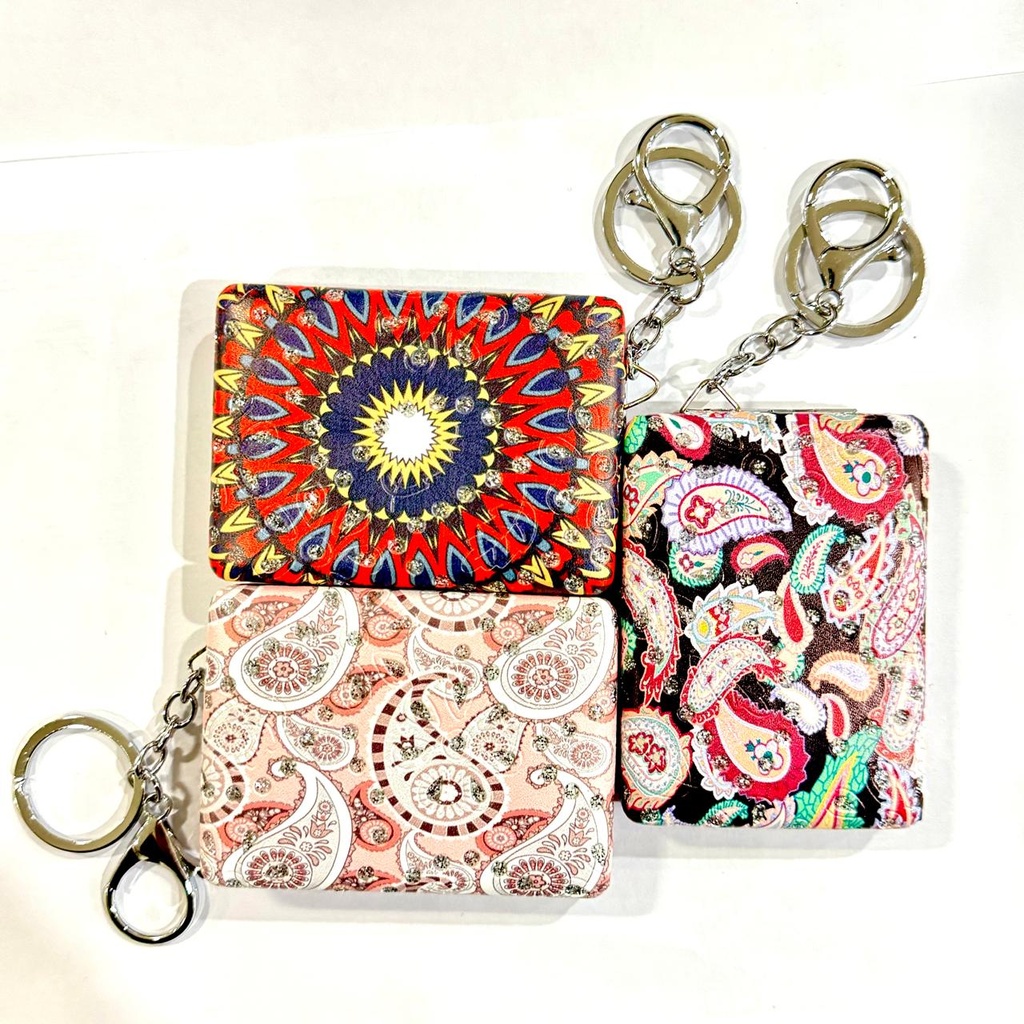 Cosmetic Mirror With Keyring