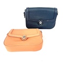 Small Double Strap Pebble Leather Side Bag