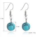 Turquoise Stone Beaded Earrings Jhumka Drop Earrings For Women