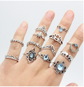 Vintage Knuckle Gemstone Ring Set