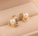 Smooth Imitation Pearl Stud Earrings For Women (N15)