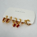 Set of 3 Golden earings