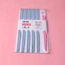 Alloy chopsticks 6 pairs A-27