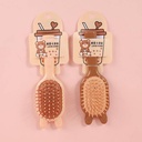 Bubble tea color airbag comb with rabbit ears 