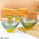 Glazed salad bowl two-piece set